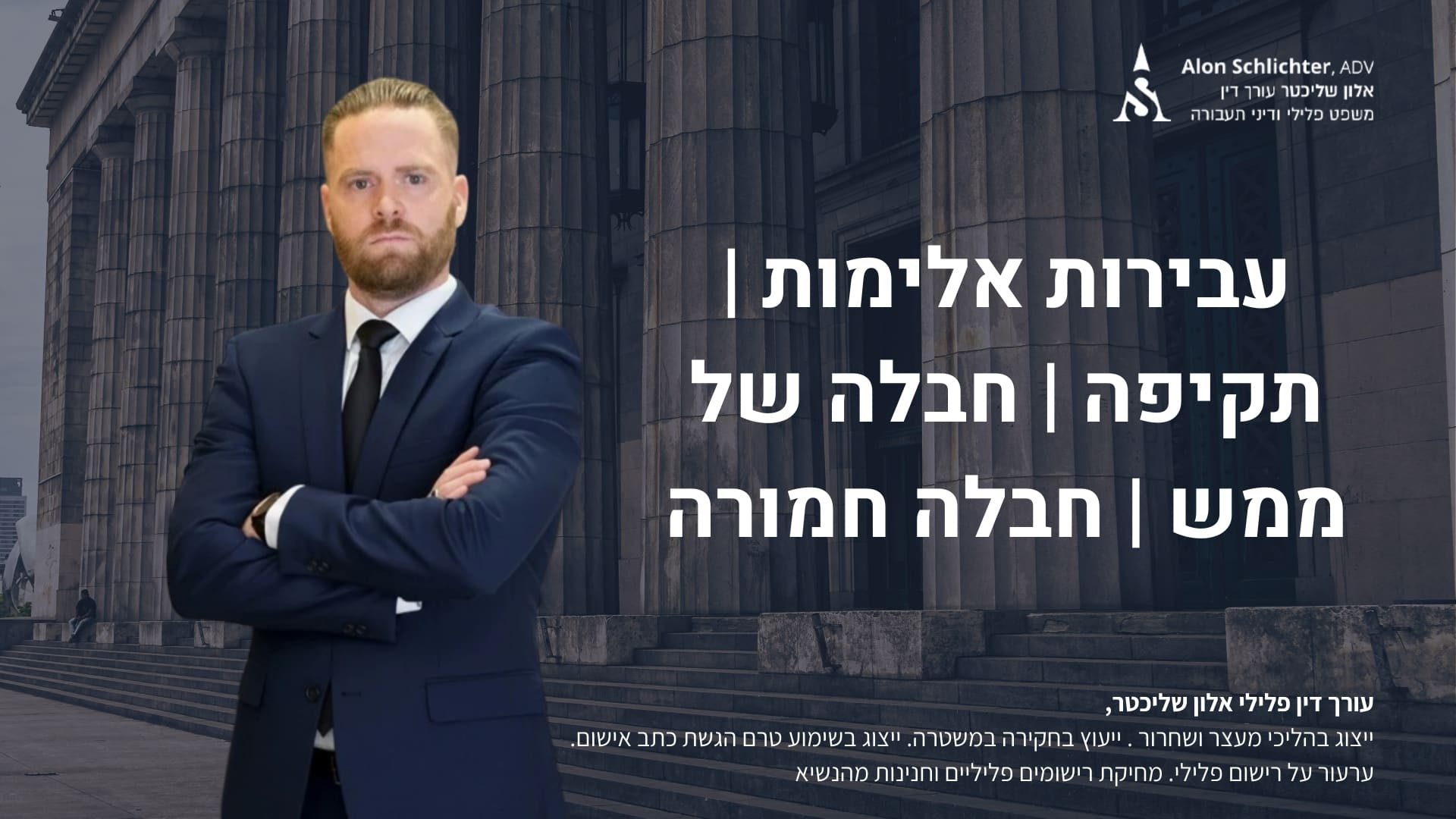 עבירות אלימות | תקיפה | חבלה של ממש | חבלה חמורה - אלון שליכטר