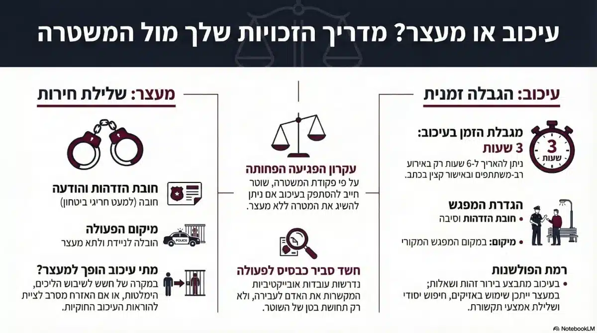 עיכוב או מעצר