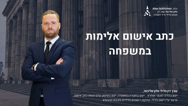 כתב אישום אלימות במשפחה - אלון שליכטר