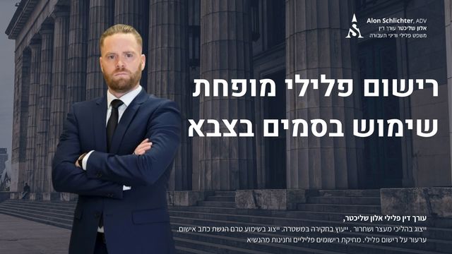רישום פלילי מופחת שימוש בסמים בצבא - אלון שליכטר