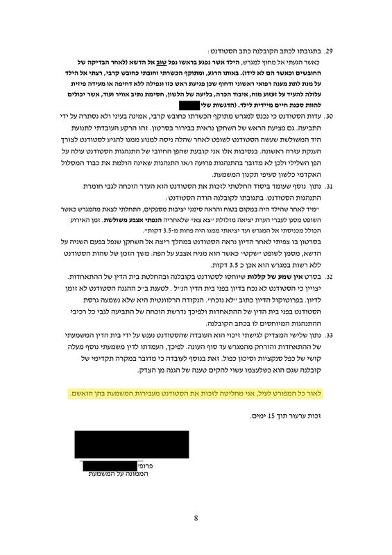 זיכוי הסטודנט
